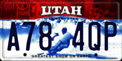UT license plate A784QP