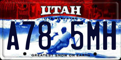 UT license plate A785MH