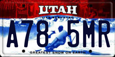 UT license plate A785MR