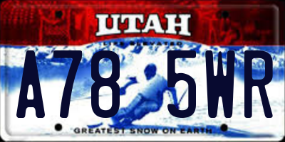 UT license plate A785WR