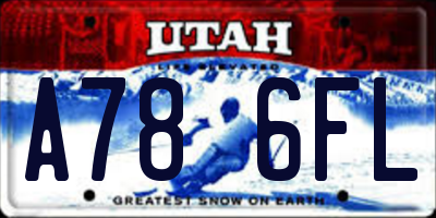 UT license plate A786FL