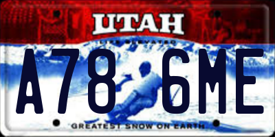 UT license plate A786ME