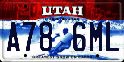 UT license plate A786ML