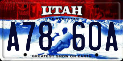 UT license plate A786OA