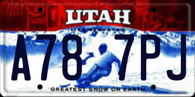 UT license plate A787PJ