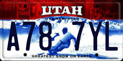 UT license plate A787YL