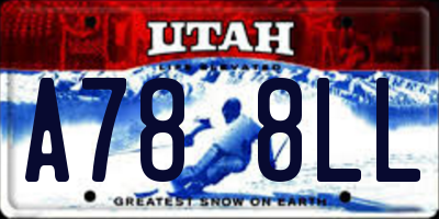 UT license plate A788LL