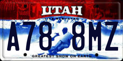 UT license plate A788MZ