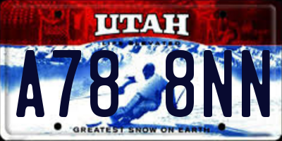 UT license plate A788NN