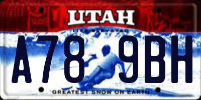 UT license plate A789BH