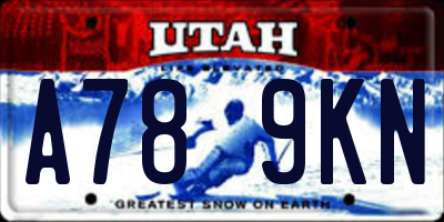 UT license plate A789KN
