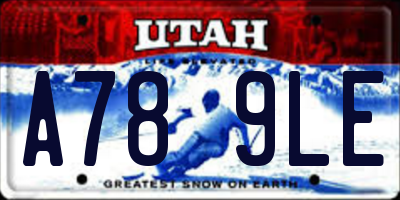 UT license plate A789LE