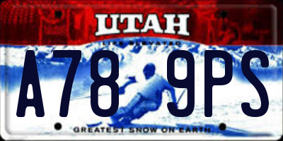 UT license plate A789PS