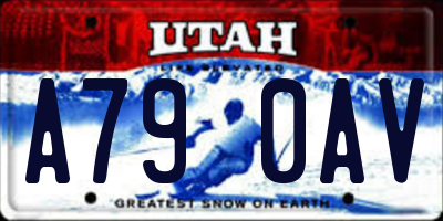 UT license plate A790AV