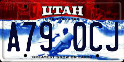 UT license plate A790CJ