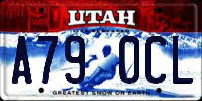 UT license plate A790CL