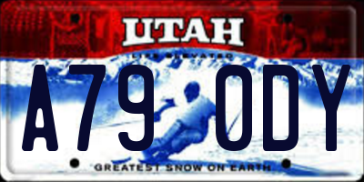 UT license plate A790DY