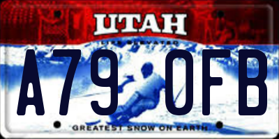 UT license plate A790FB