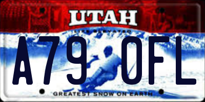 UT license plate A790FL