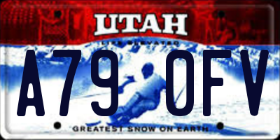 UT license plate A790FV