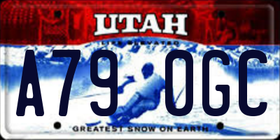 UT license plate A790GC