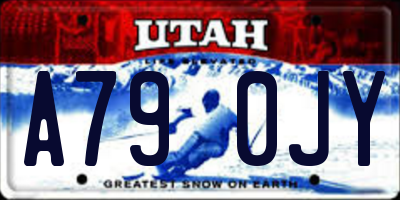 UT license plate A790JY