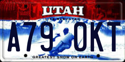 UT license plate A790KT