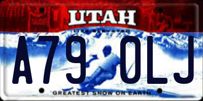 UT license plate A790LJ