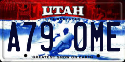 UT license plate A790ME