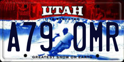 UT license plate A790MR