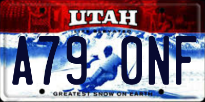 UT license plate A790NF