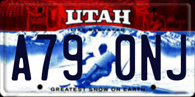 UT license plate A790NJ