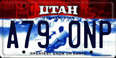 UT license plate A790NP