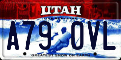 UT license plate A790VL
