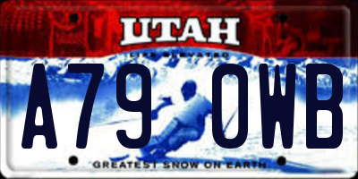 UT license plate A790WB