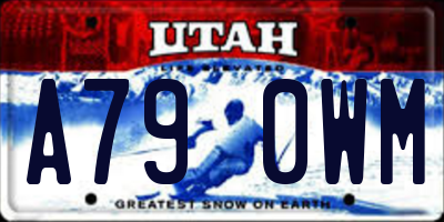UT license plate A790WM