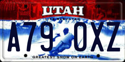 UT license plate A790XZ