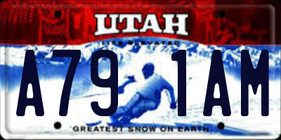 UT license plate A791AM