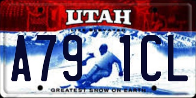 UT license plate A791CL