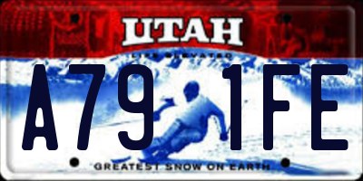 UT license plate A791FE