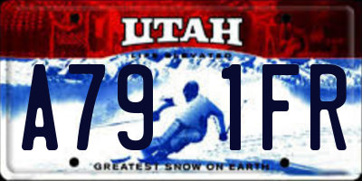 UT license plate A791FR