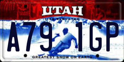 UT license plate A791GP
