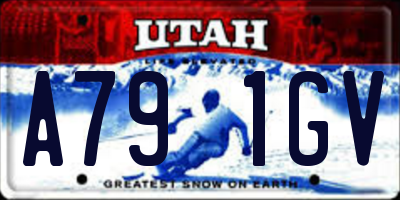 UT license plate A791GV