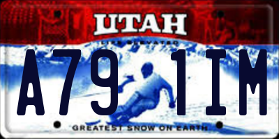 UT license plate A791IM