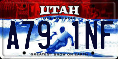 UT license plate A791NF