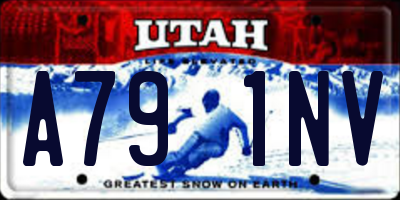 UT license plate A791NV