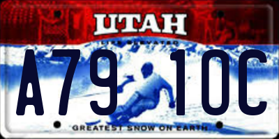 UT license plate A791OC