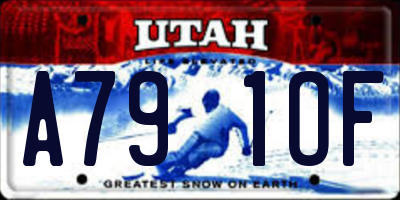 UT license plate A791OF