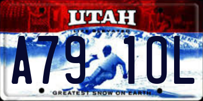 UT license plate A791OL