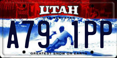 UT license plate A791PP